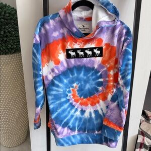 Abercrombie & Fitch Colorful Tie-Dye Hoodie boys youth 15/16